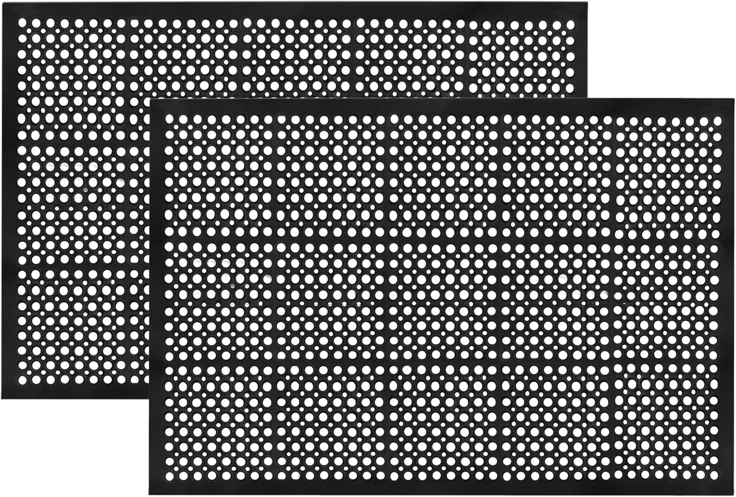 Commercial Kitchen Images - 2-Pack Anti-Fatigue Rubber Floor Mat, Non-Slip