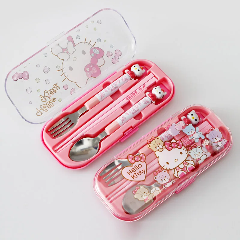 Commercial Kitchen Items - Kawaii Hello Kitty Children Chopsticks Fork