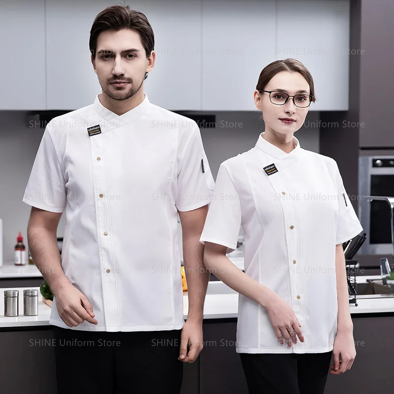 Commercial Kitchen Services - Short Sleeve Chef Uniform Kitchen coat