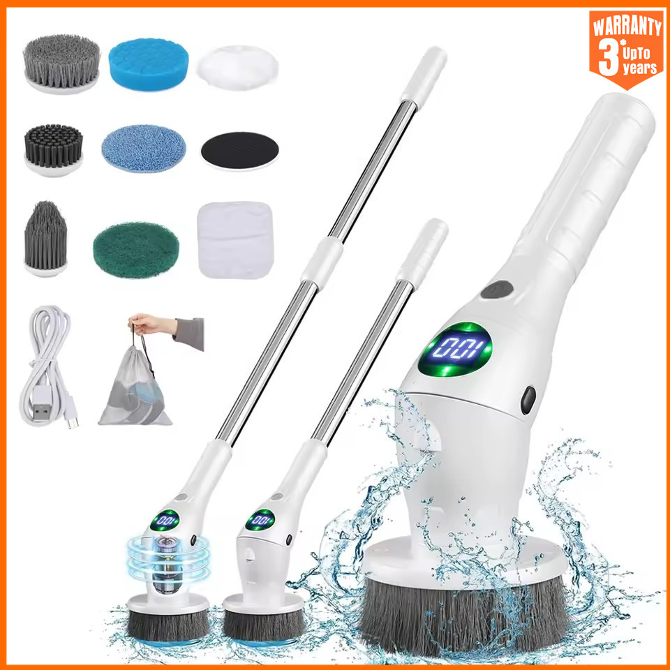 Commercial Kitchen Cleaning - Electric Spin Scrubber Cleaning Brush with