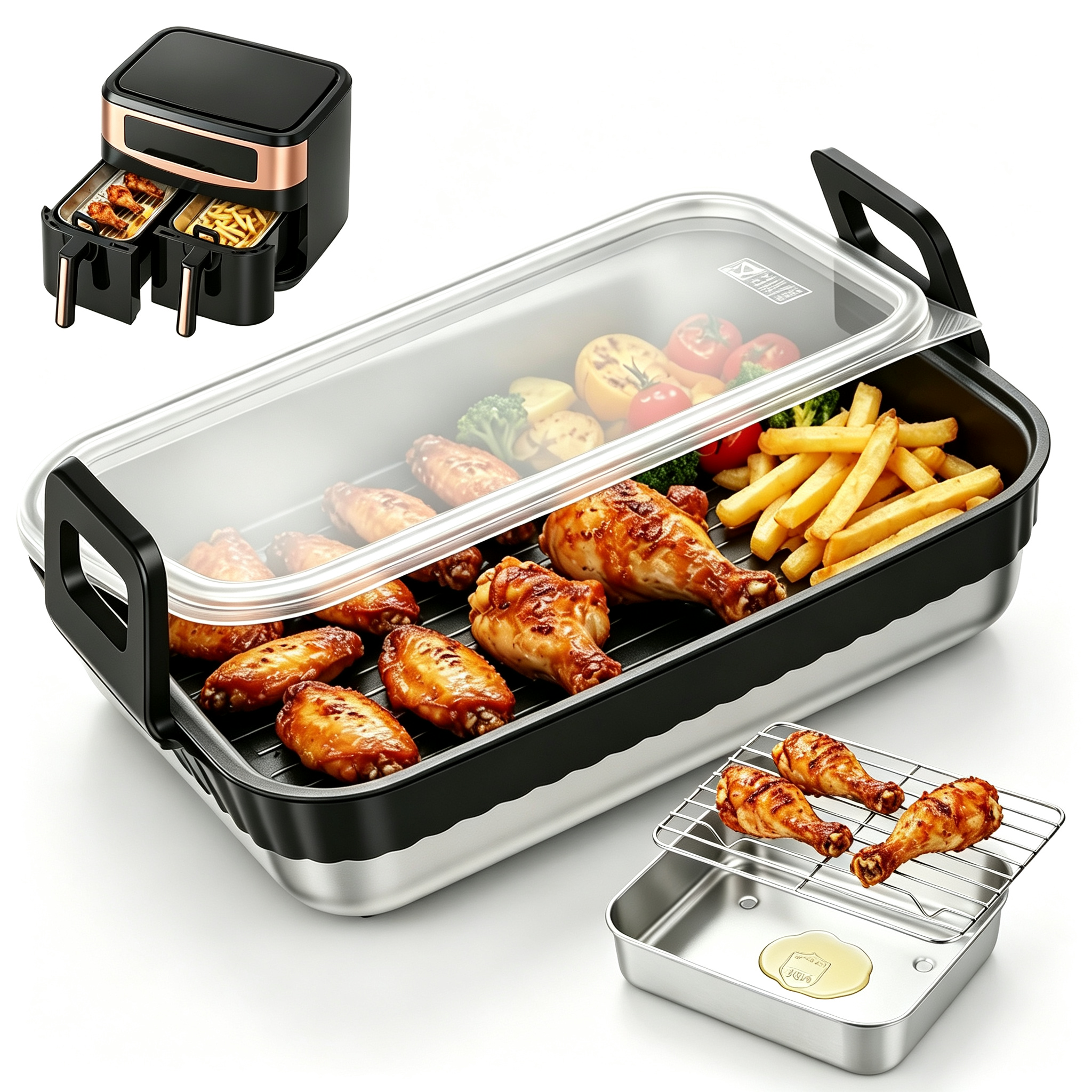 Commercial Kitchen Pots And Pans - Stainless Steel Baking Pan with Drain