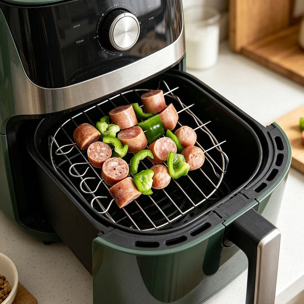 Commercial Kitchen Pots And Pans - Air Fryer Square Grill Stainless Steel,