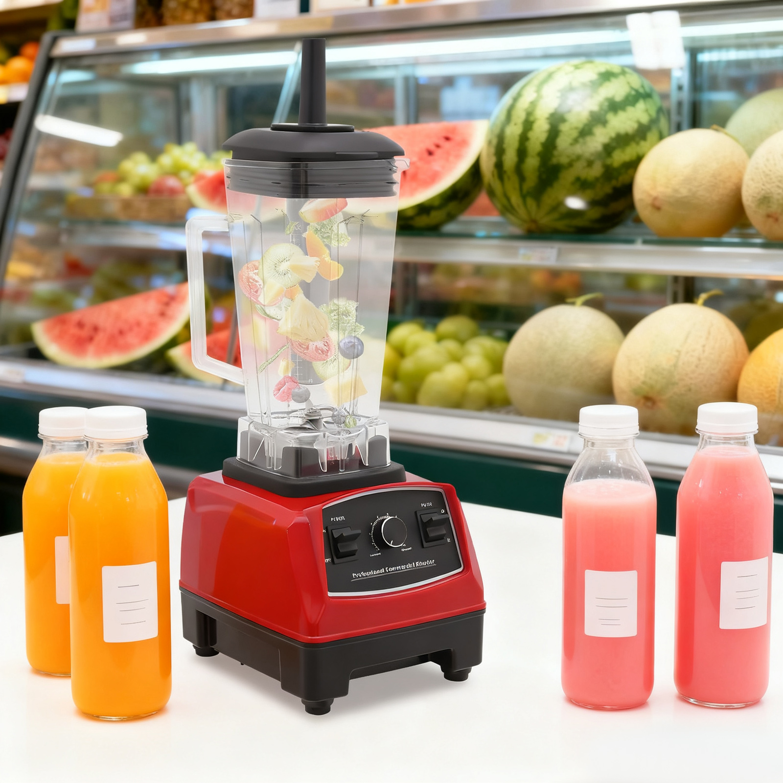 Commercial Kitchen Cleaning - 2200W Commercial Smoothie Blender 68oz 2L