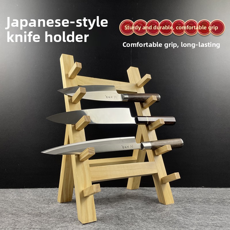 Commercial Kitchen Knife Storage - Japanese Sle Saimi Knife Holder Cherry