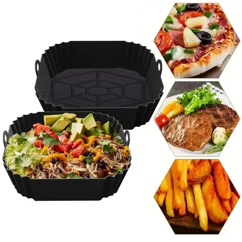 1pc silicone air fryer pot tra – Commercial Kitchen Pots And Pans Bewertung und Preis