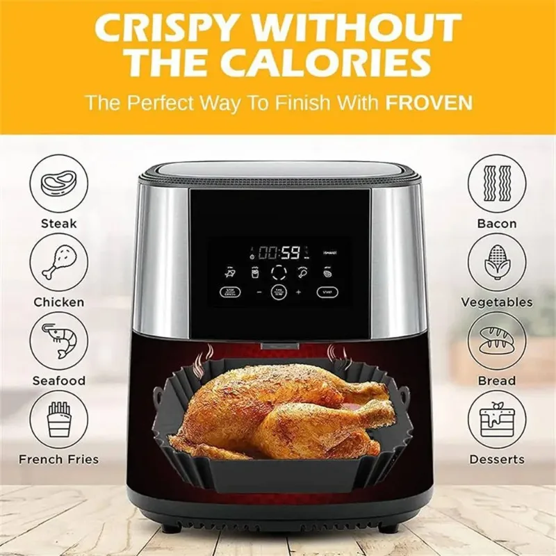 1pc silicone air fryer pot tra – Commercial Kitchen Pots And Pans Bewertung und Preis