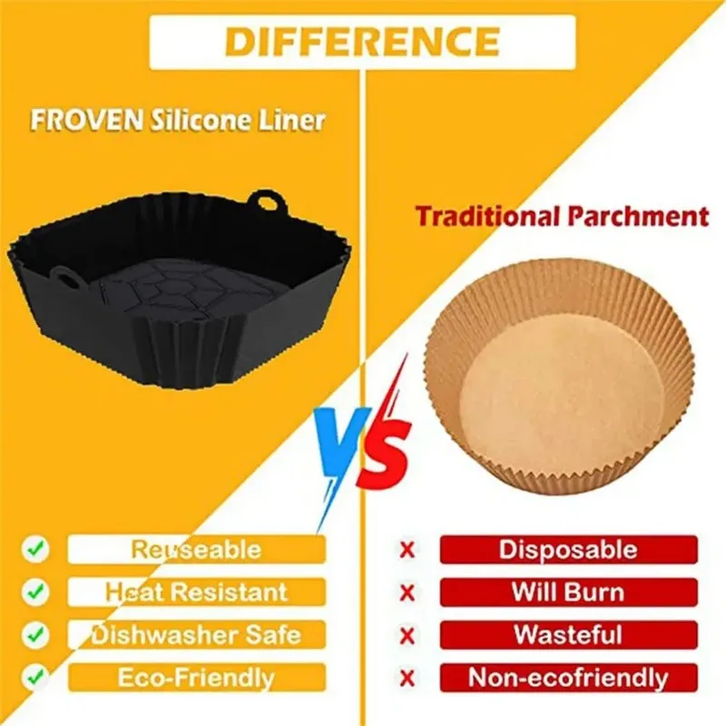 1pc silicone air fryer pot tra – Commercial Kitchen Pots And Pans Bewertung und Preis