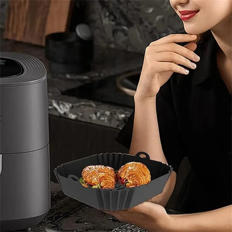 1pc silicone air fryer pot tra – Commercial Kitchen Pots And Pans Bewertung und Preis