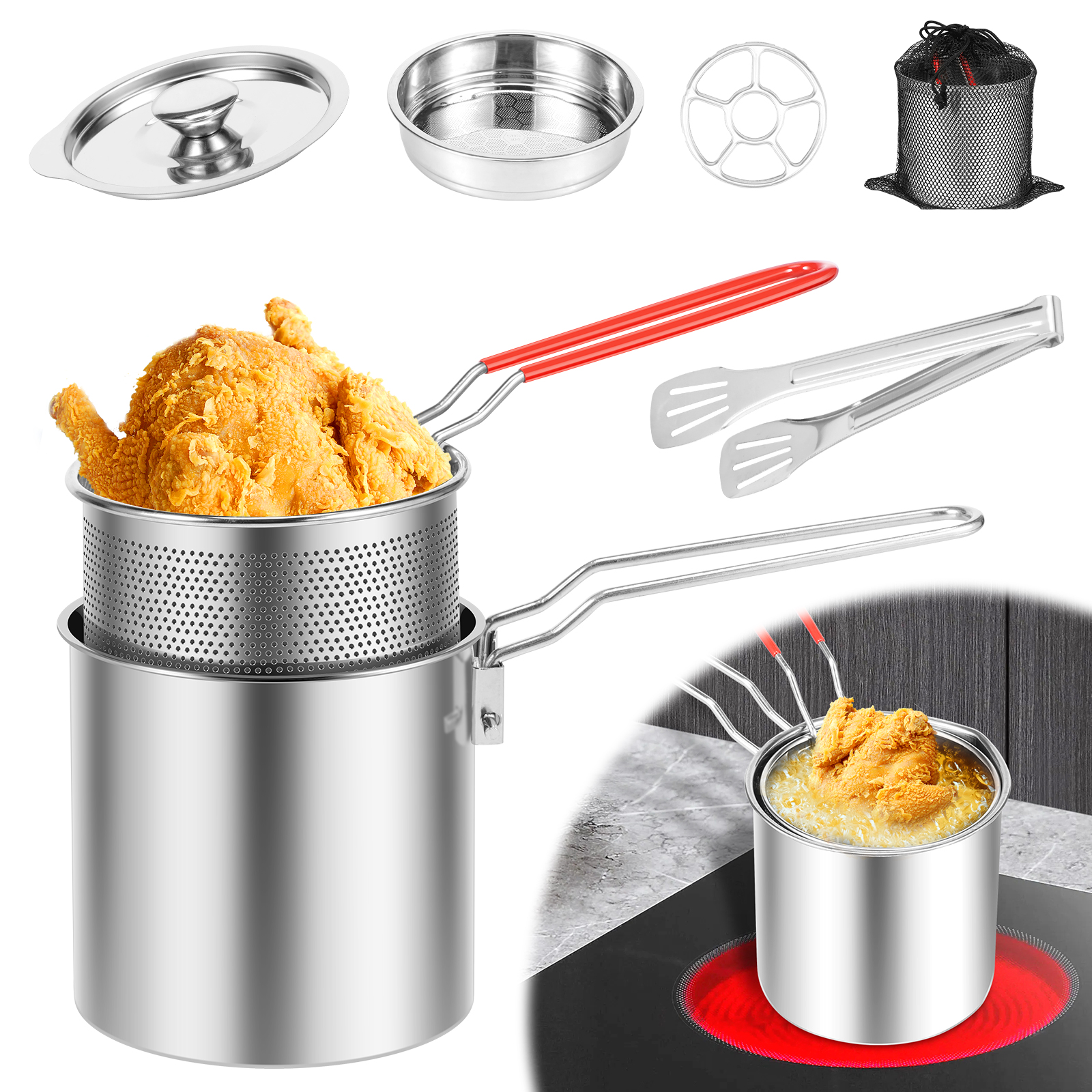 Deep Fryer Pots Stainless Stee – Commercial Kitchen Pots And Pans Bewertung und Preis