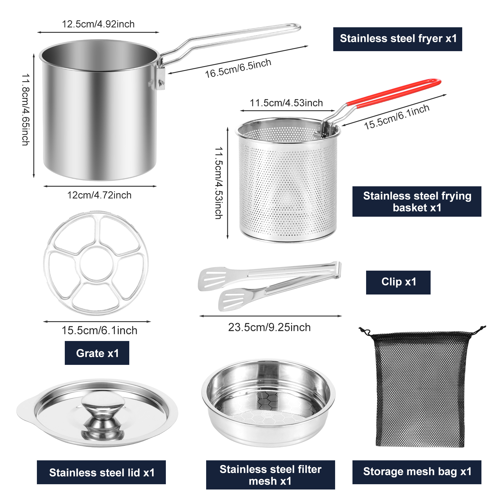 Deep Fryer Pots Stainless Stee – Commercial Kitchen Pots And Pans Bewertung und Preis
