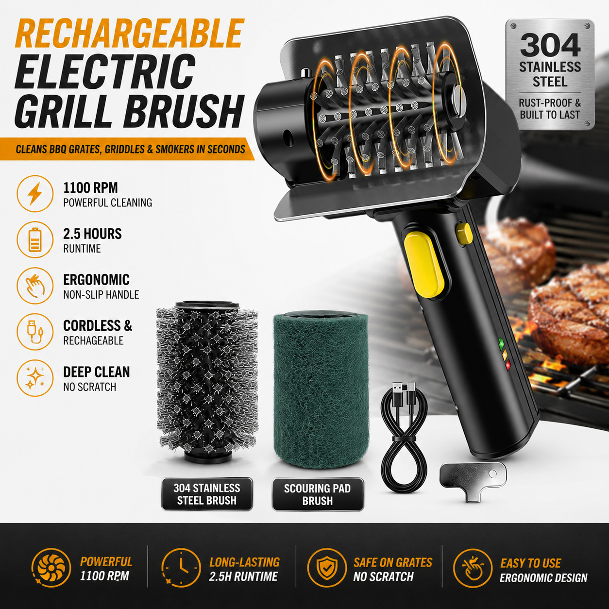 Rechargeable Electric Grill Br – Commercial Kitchen Cleaning Bewertung und Preis