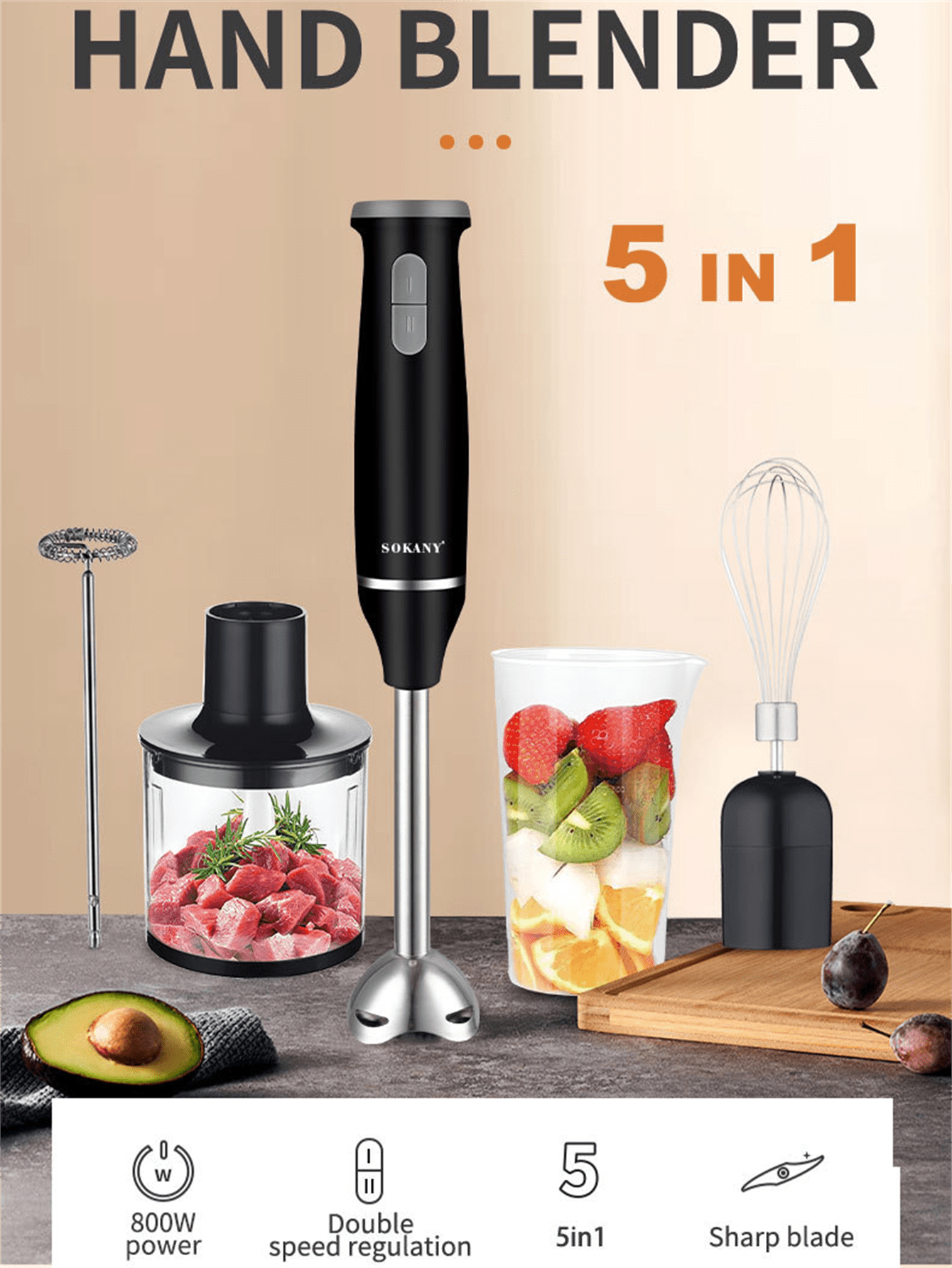 SOKANY 1714 Immersion Hand Ble – Commercial Blender Heavy Duty Bewertung und Preis