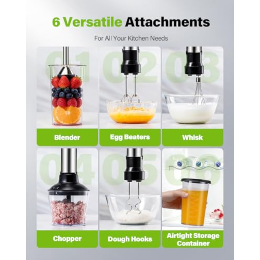 6-in-1 Immersion Blender 1000W – Commercial Blender Heavy Duty Bewertung und Preis