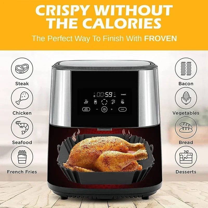 1PC Silicone Air Fryer Basket, – Commercial Kitchen Pots And Pans Bewertung und Preis