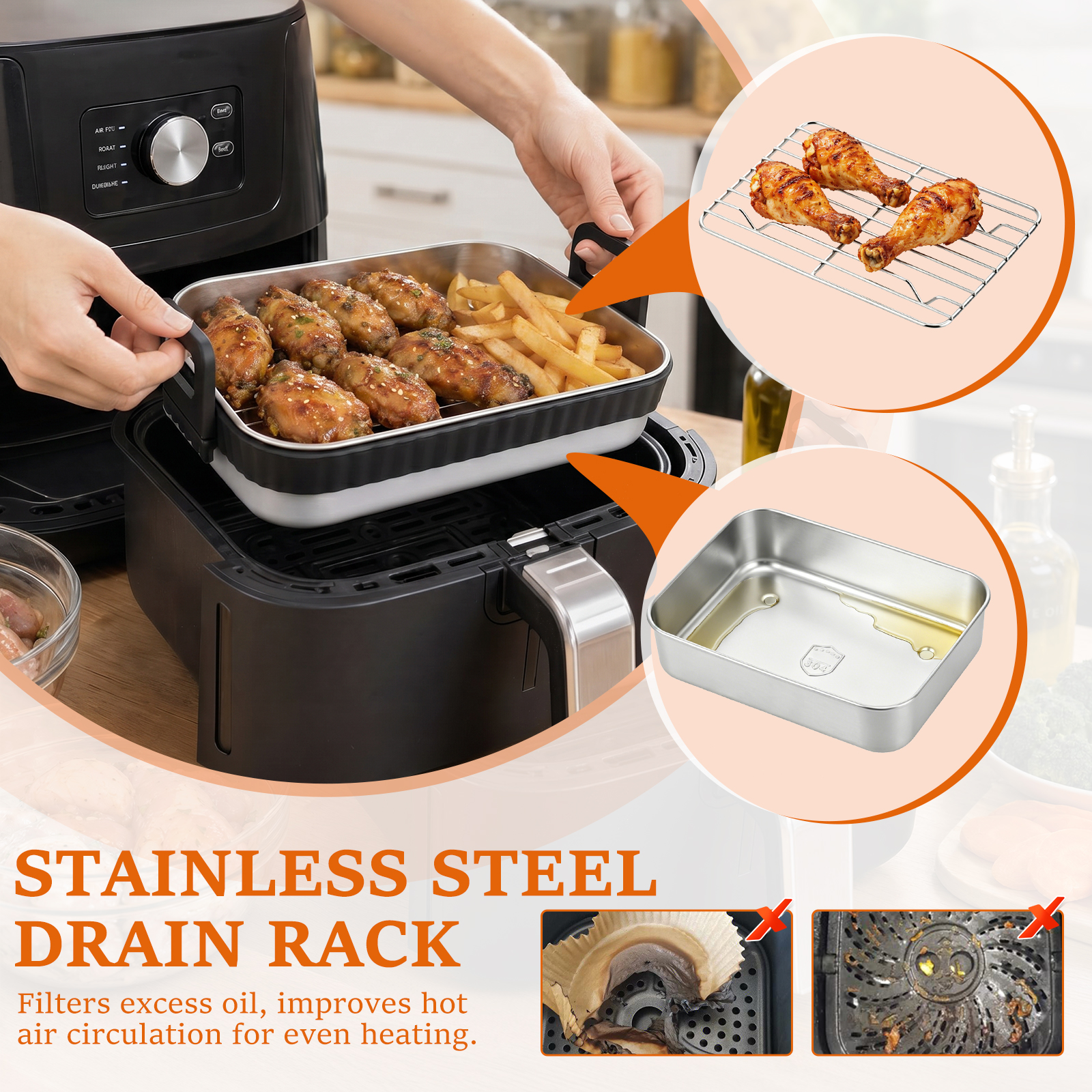 Stainless Steel Baking Pan wit – Commercial Kitchen Pots And Pans Bewertung und Preis