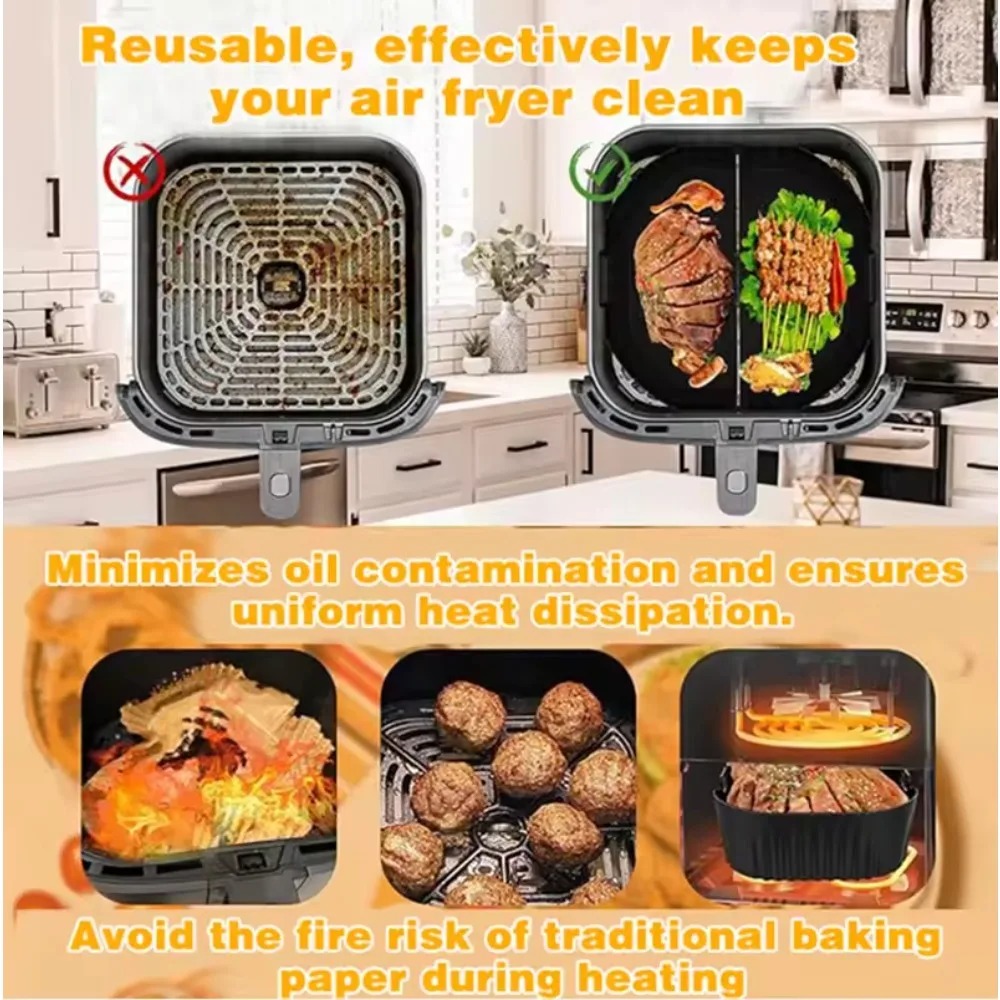 Silicone Air Fryer Mold Oil Fi – Commercial Kitchen Pots And Pans Bewertung und Preis