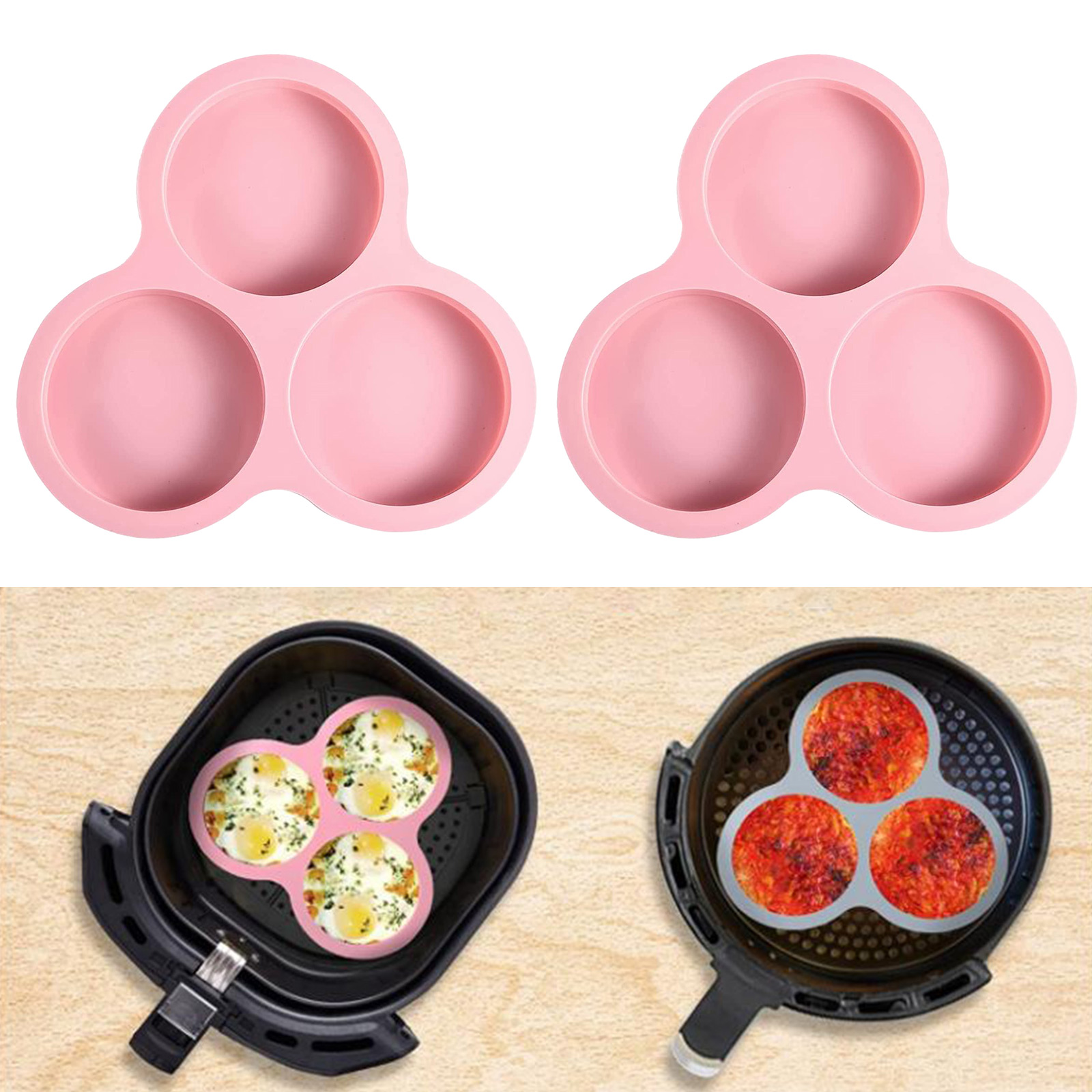 1/2pcs Silicone Air Fryer Egg  – Commercial Kitchen Pots And Pans Bewertung und Preis