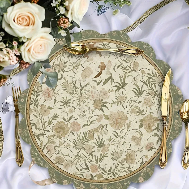 VIKAMA 4pcs Vintage Floral Pla – Commercial Kitchen Items Bewertung und Preis