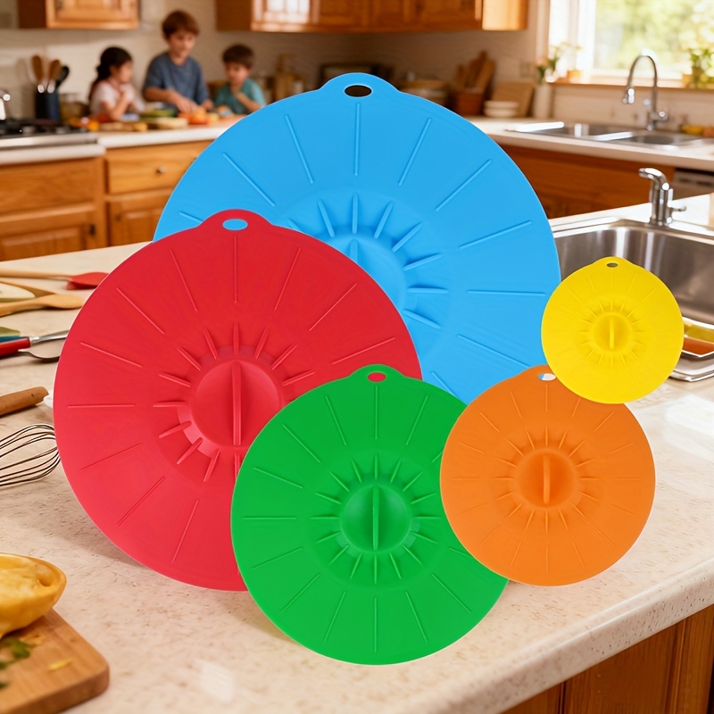 5-Piece Silicone Lids, Heat-Re – Commercial Kitchen Pots And Pans Bewertung und Preis