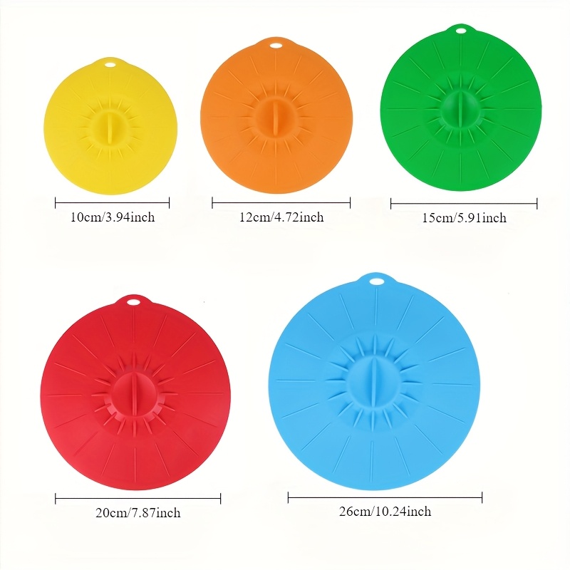 5-Piece Silicone Lids, Heat-Re – Commercial Kitchen Pots And Pans Bewertung und Preis