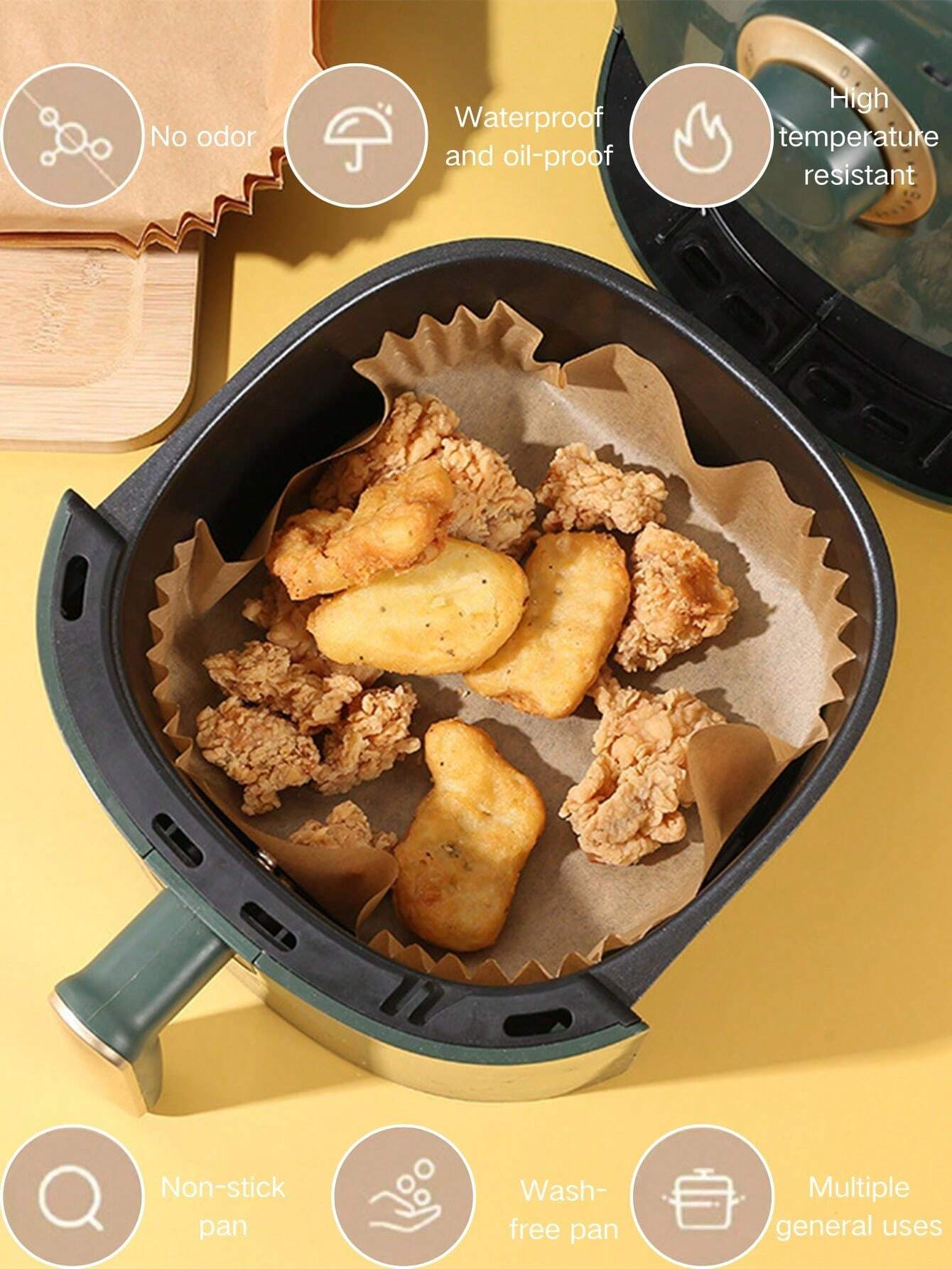 10-200pcs Disposable Air Fryer – Commercial Kitchen Pots And Pans Bewertung und Preis